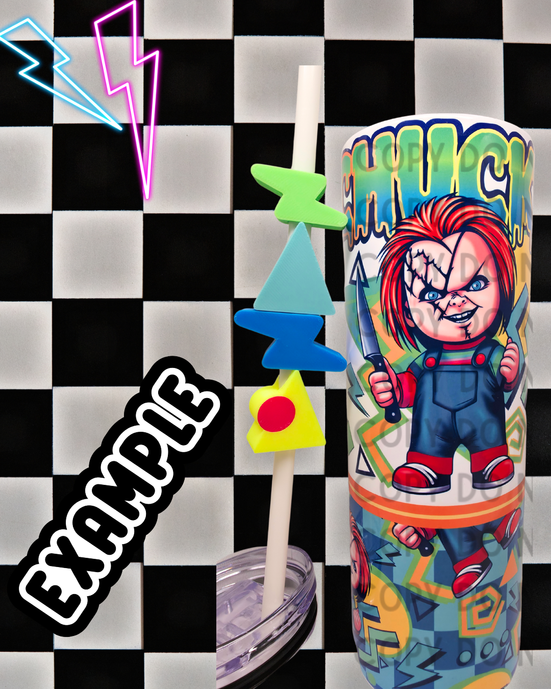 * 3D Printed Straw Charm *